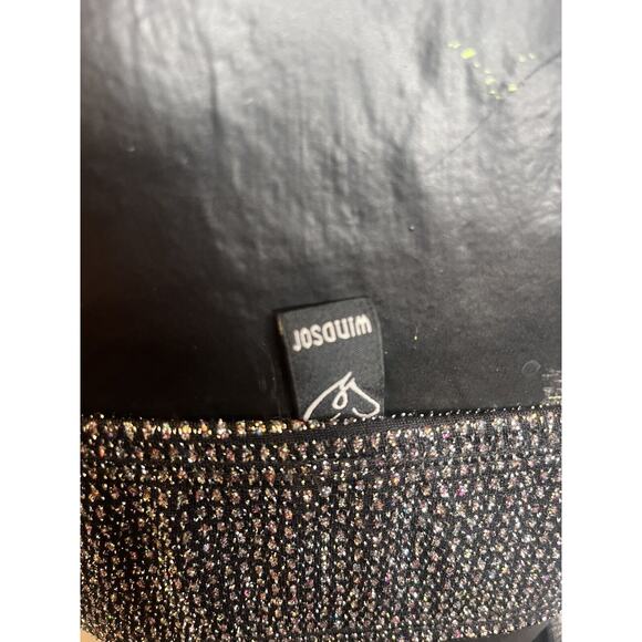 Windsor Black Silver Metallic Cutout Bodycon Party Dress size small - Picture 6 of 6